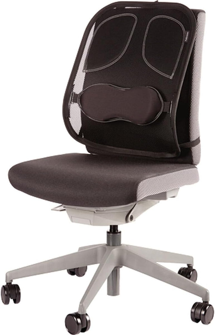 Fellowes 8029901 Netz-Rückenstütze Professional Series mit eingearbeiteten Polstern, Graphit Profess