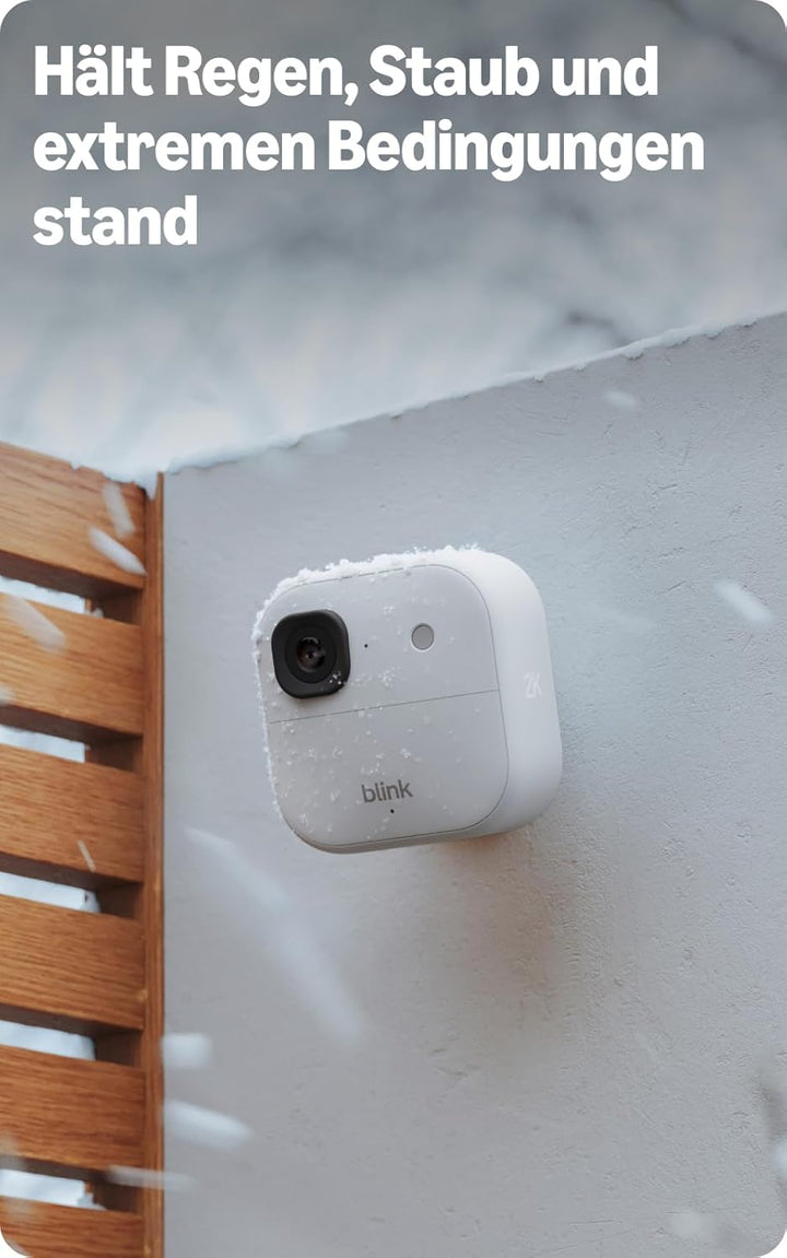 Blink Outdoor 2K+ Kameras mit Blink Videotürklingel 2K+ (neueste Generation), Weiss, inkl. Sync Modu