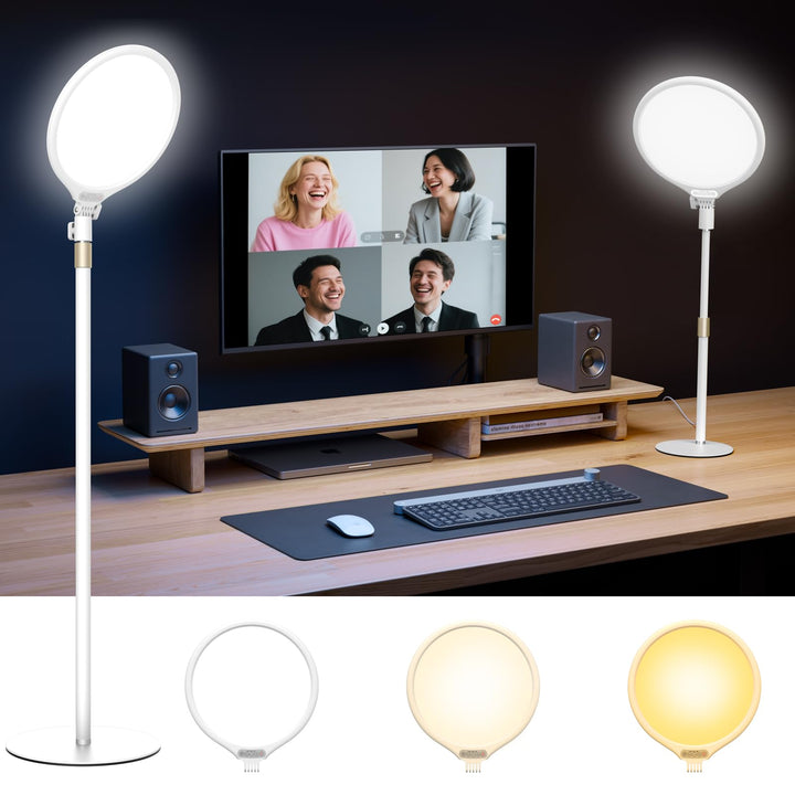TELESIN Ringlicht mit Stativ Handy Laptop Videokonferenz Licht, 10.2" Ring Light Ringleuchte LED 9 L