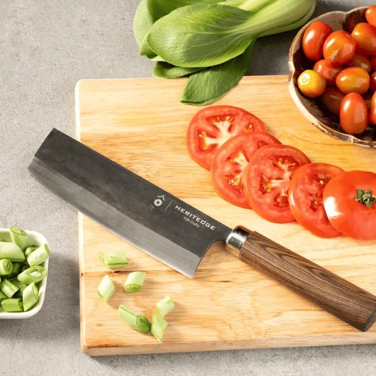 Rua Classic | Handgefertigtes Nakiri Messer 17 cm | Handgeschmiedet in traditioneller Schmiede in Vi