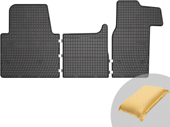 FROGUM EL Toro Gummimatten Ganzjähriges-Set von Autofussmatte Auto Fussmatten für Nissan NV400 ab 20