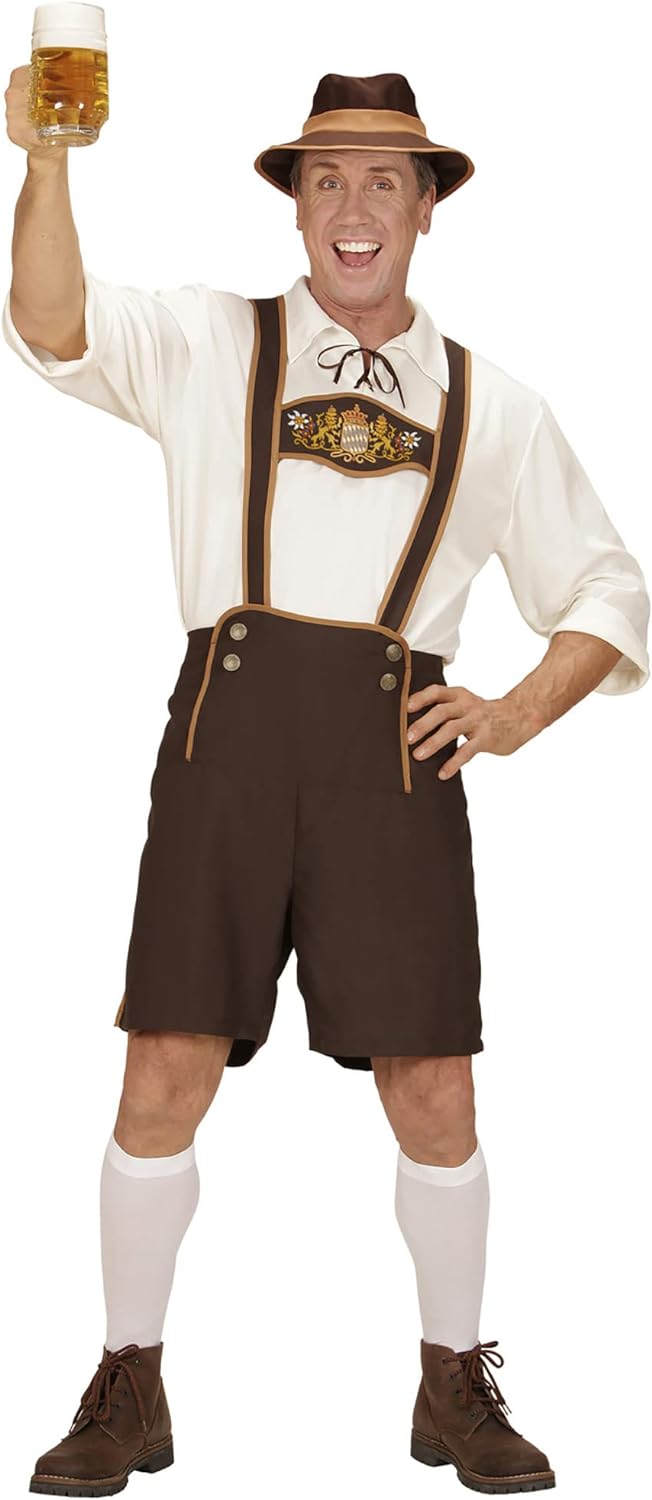 "BAVARIAN MAN" (lederhosen, shirt,socks, hat) - (L), L