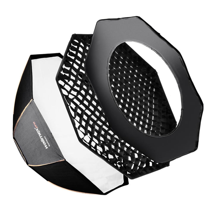 Walimex Pro Octagon Softbox PLUS Orange Line 120 cm Durchmesser für Elinchrom, Elinchrom