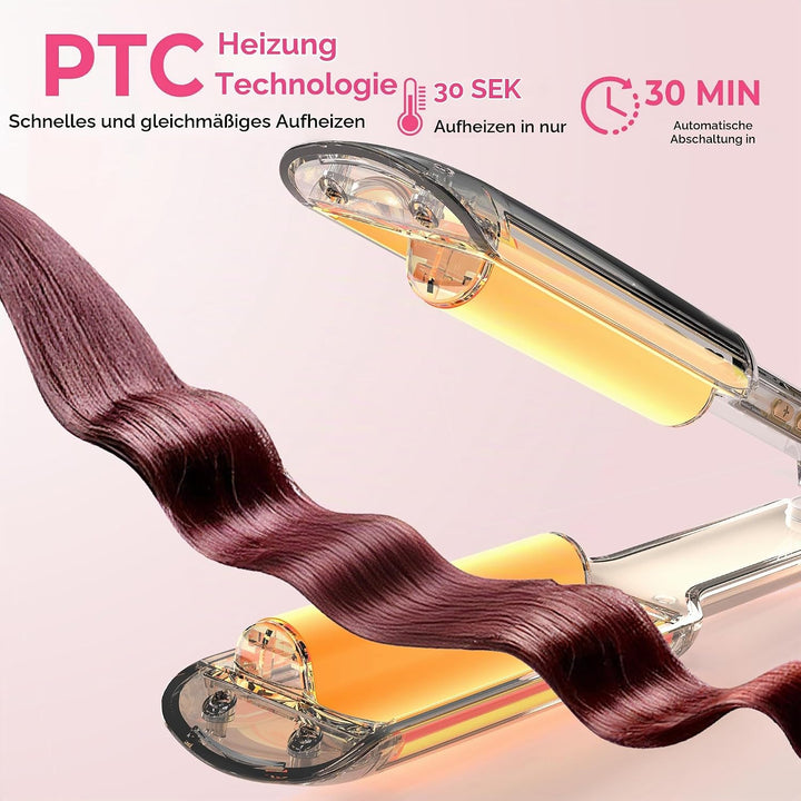 OKWRAP Beach Waves Lockenstab Grosse Locken, Welleneisen Für Haare, 32MM Deep Beachwaves Lockengerät