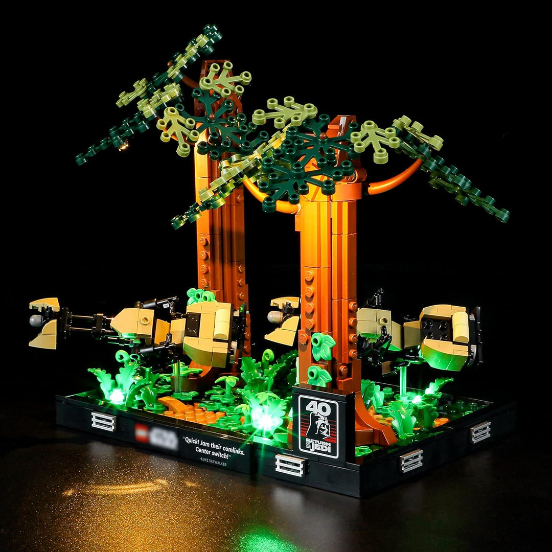 YEABRICKS LED Licht für Lego-75353 Star Wars Verfolgungsjagd auf Endor Diorama Bausteine Modell (Leg