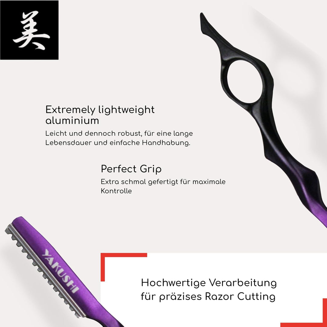 YAKUSHI Pro Razor FLYING Rasiermesser I Effilierer kompatibel mit Nikky Two-in-One & FEATHER Klingen
