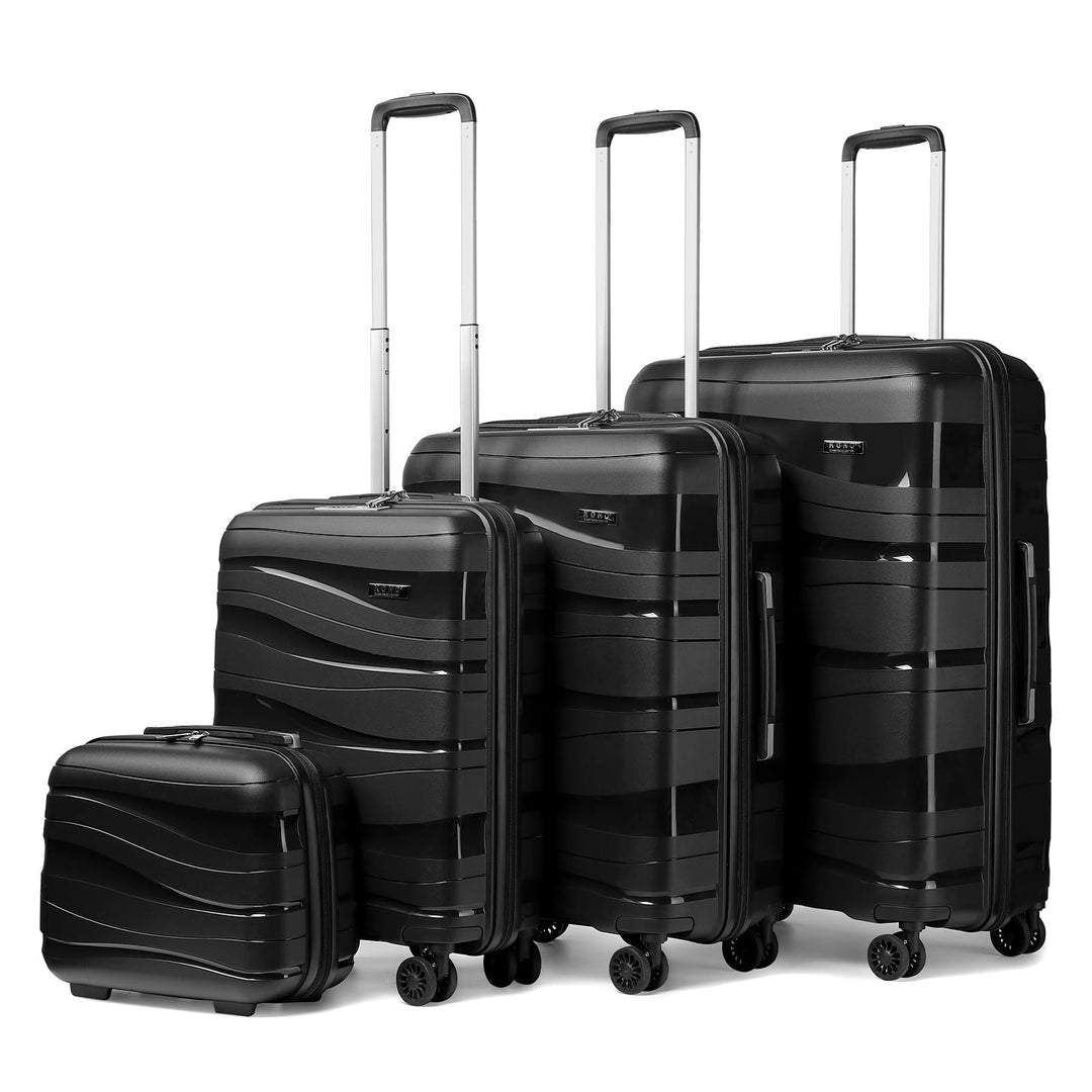KONO Koffer Trolley Reisekoffer Set Leicht Hartschalenkoffer mit TSA Schloss Zwillingsrollen Rollkof