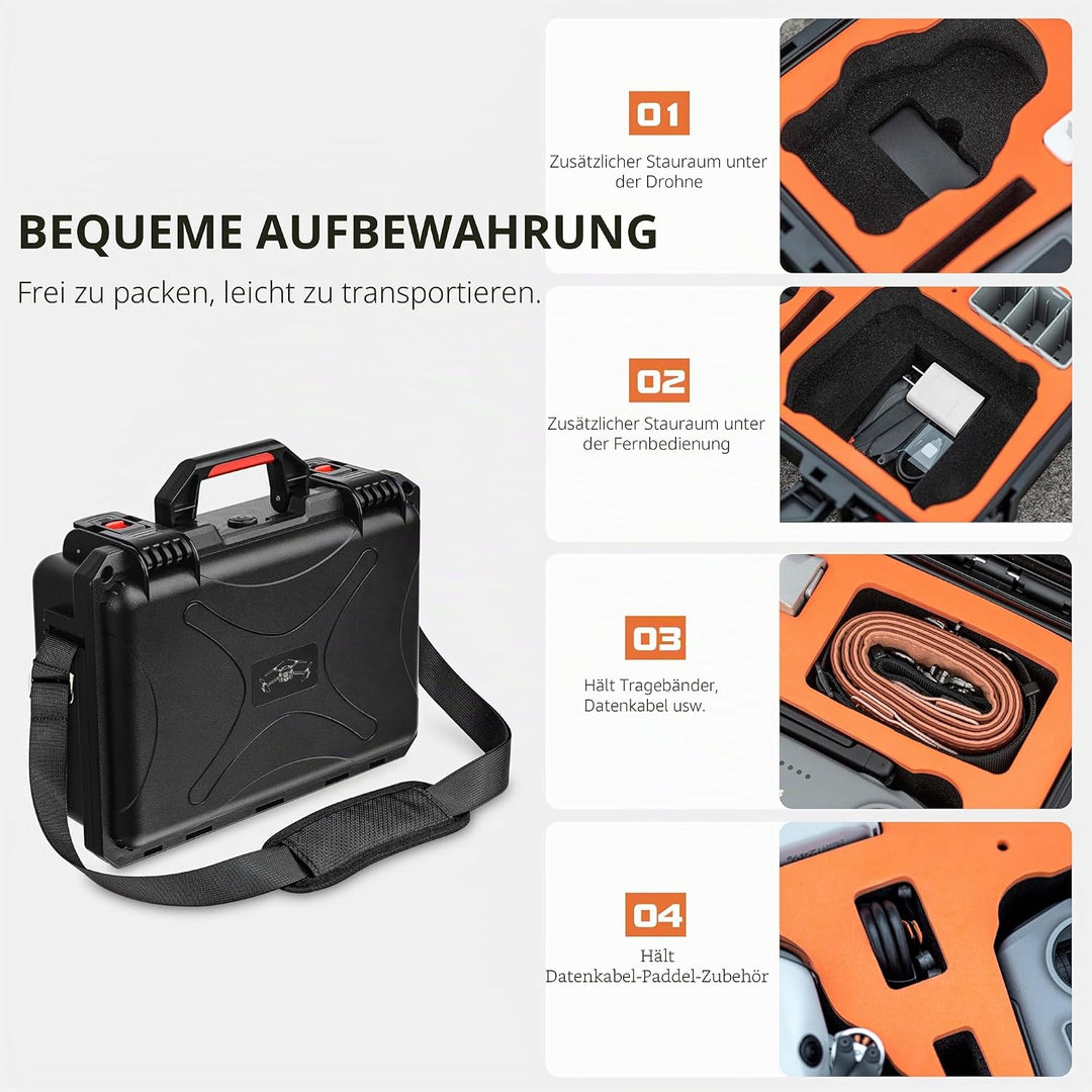 STARTRC Mini 4 Pro Waterproof Hard Case - Sichere Tragetasche für DJI Mini 4 Pro Fly More Combo Droh