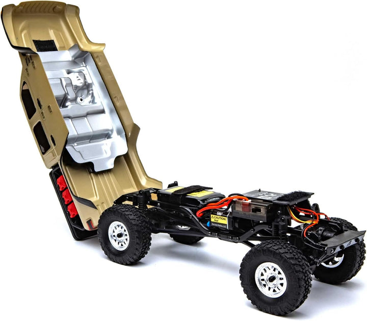 Axial 1/24 SCX24 Jeep JT Gladiator 4WD Rock Crawler Brushed RTR, Beige Grey/Silver