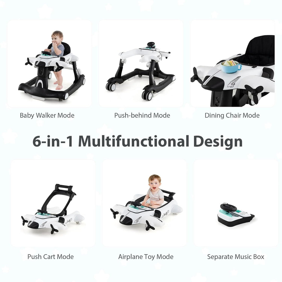 LIFEZEAL Baby Lauflernhilfe, Klappbares Babywalker mit einstellbarer Geschwindigkeit, 6 in 1 Laufaut