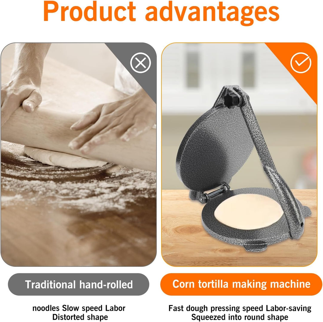 Tortilla-Pressmaschine, 16,5 Cm Durchmesser, Mais-Tortilla-Presse, Aluminiumlegierung, Tortilla-Masc