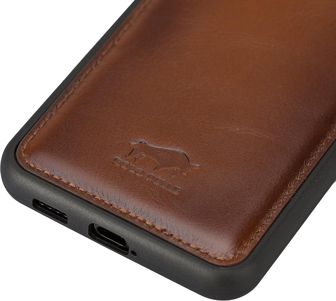 Solo Pelle Lederhülle für das Samsung Galaxy S22+ / S22 Plus Hülle aus echtem Leder, Model: Stanford