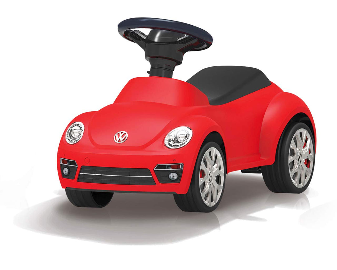 JAMARA 460407 - Rutscher VW Beetle - Kippschutz, Hupe am Lenkrad, originalgetreue Optik, rot