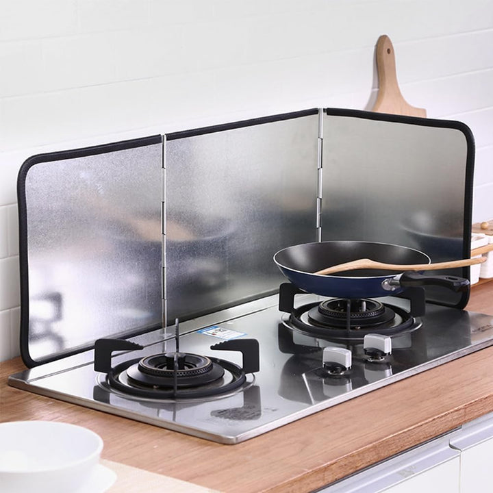 Cabilock Spritzschutz Faltbar Spritzschutz Schallwand 3 Seitige Tischtrennwand Aluminiumfolie Küchen