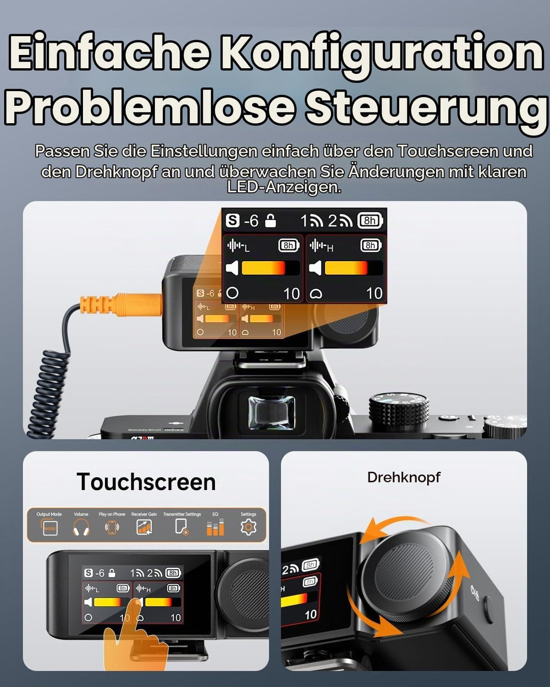 COMICA BooMax Kabelloses Lavalier Mikrofon, Dual Ansteckmikrofon für iPhone/Android/Kamera/PC, 48 kH