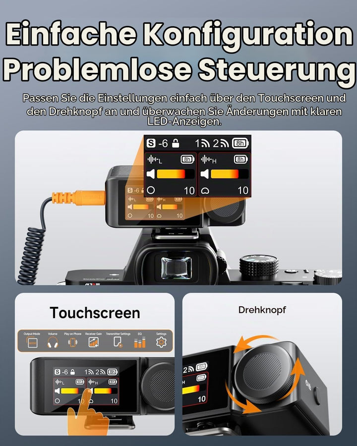 COMICA BooMax Kabelloses Lavalier Mikrofon, Dual Ansteckmikrofon für iPhone/Android/Kamera/PC, 48 kH