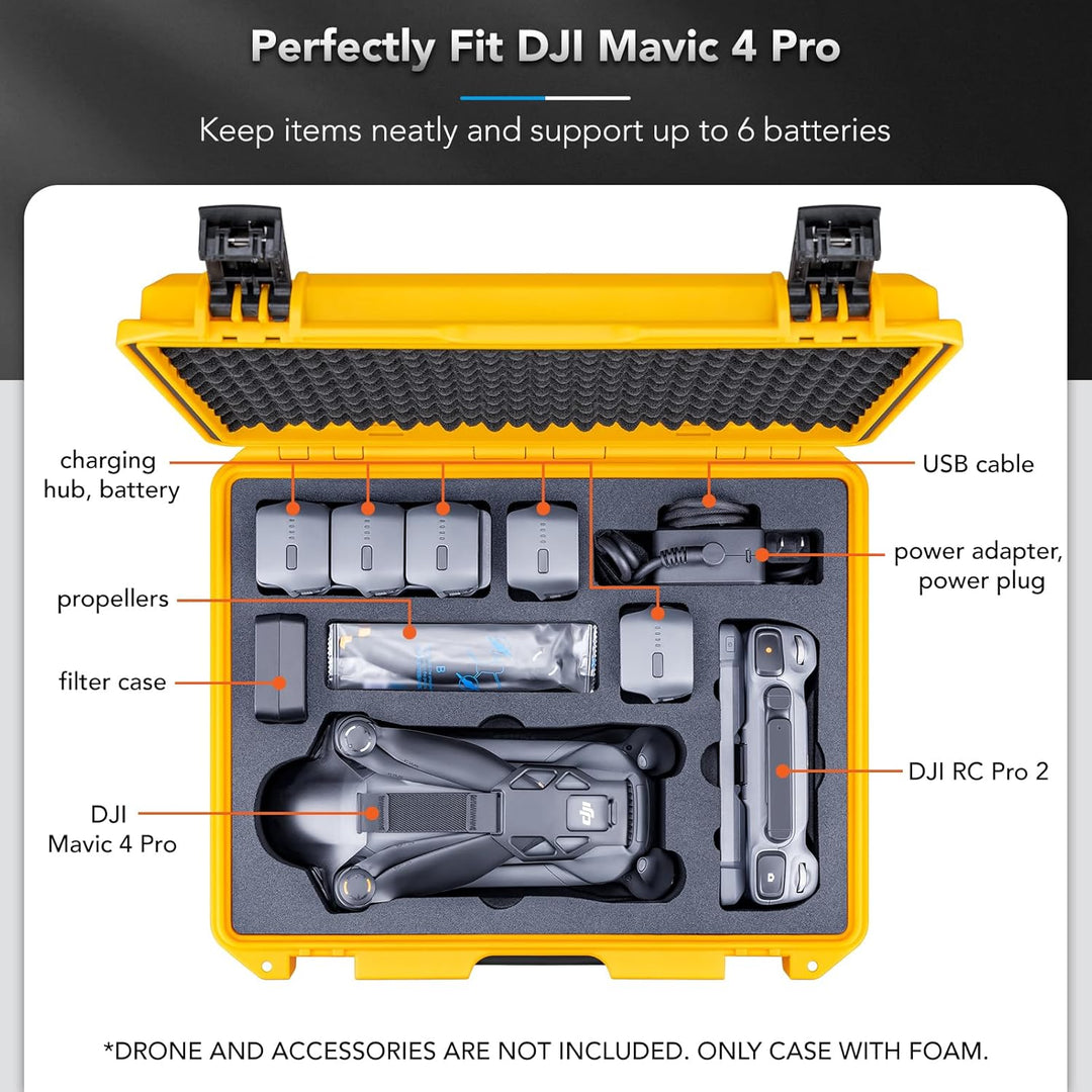 Lykus Titan M400 Wasserdicht Tasche/Koffer/Case für DJI Mavic 4 Pro, DJI RC Pro 2/RC2, Unterstützung