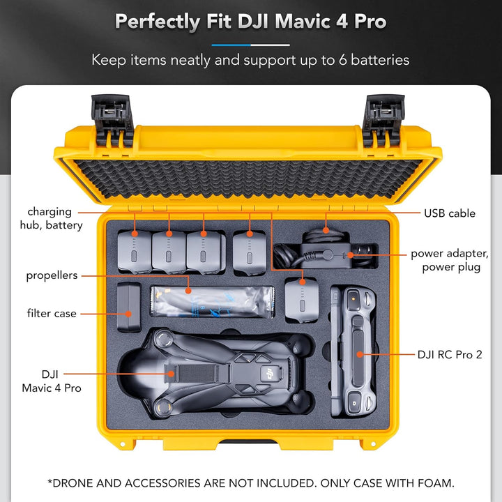 Lykus Titan M400 Wasserdicht Tasche/Koffer/Case für DJI Mavic 4 Pro, DJI RC Pro 2/RC2, Unterstützung
