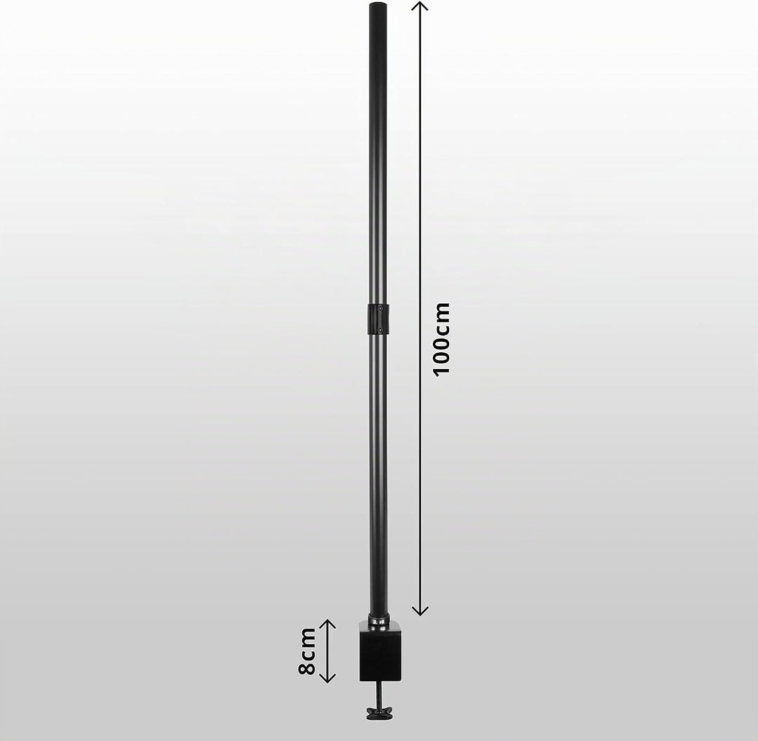 Duronic DMT100 Monitorarm Mittelstange, 100 cm Stange mit Tischklemme, Kompatibel mit Allen Duronic