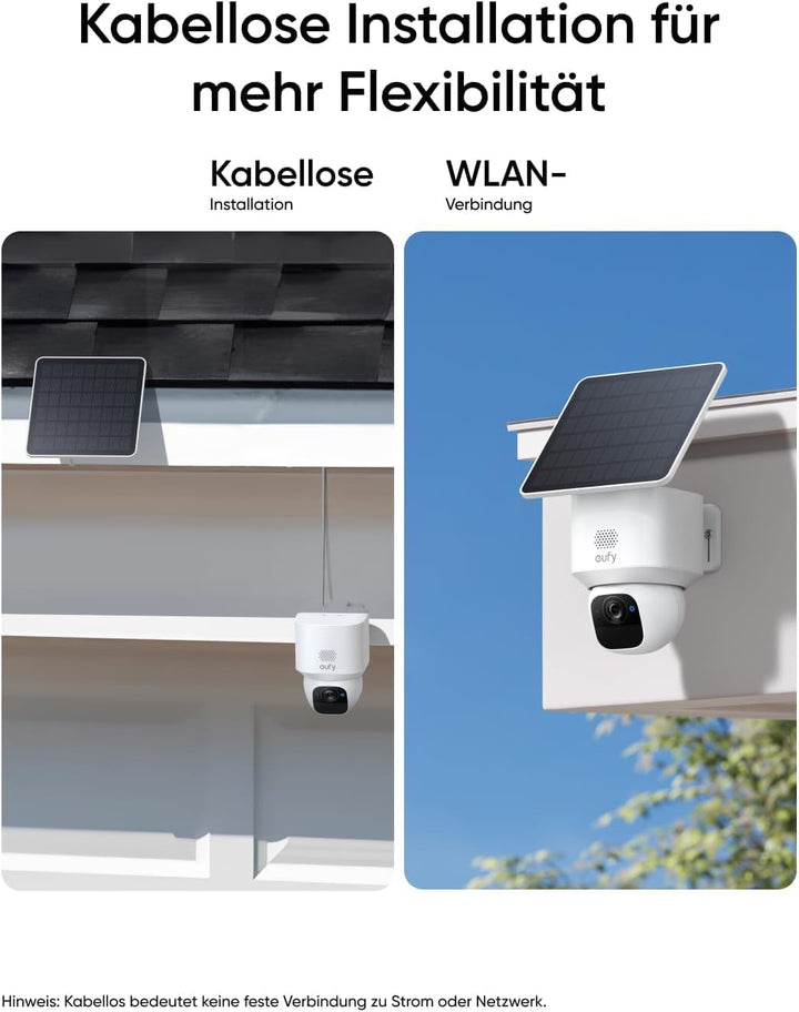 eufy Security eufyCam E30 6-Kamera-Set Solar, Kamera Überwachung Aussen, 360° Schwenk, KI-Tracking,