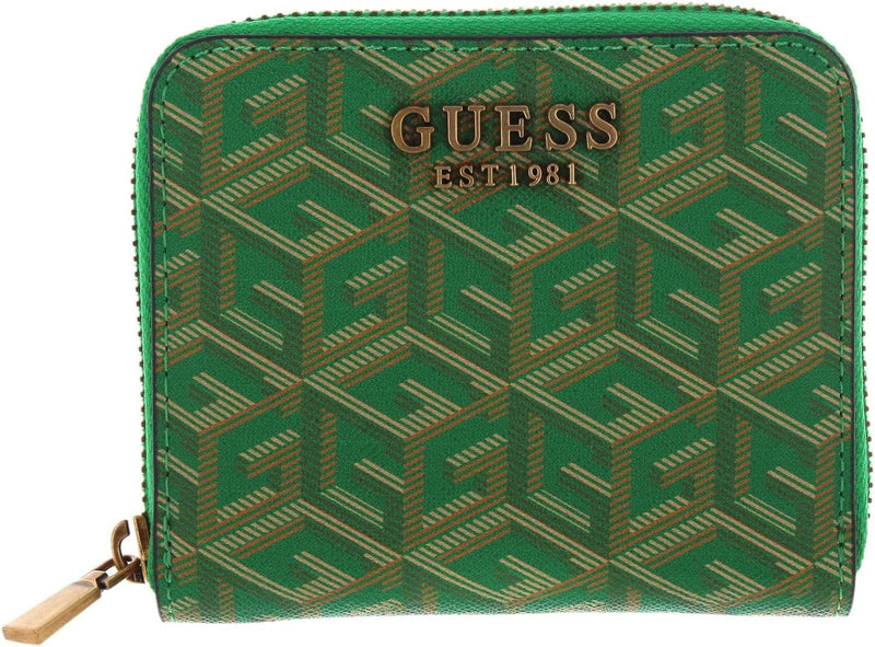 GUESS Damen Laurel SLG Small Zip Around Bag Einheitsgrösse Waldlogo, Einheitsgrösse Waldlogo