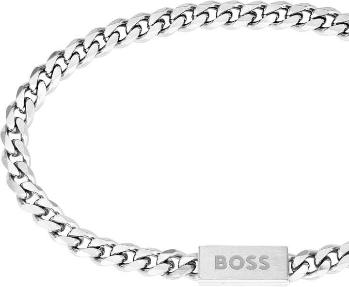 BOSS Jewelry Gliederarmband für Herren Kollektion CHAIN FOR HIM aus Edelstahl - Erhältlich aus Silbe