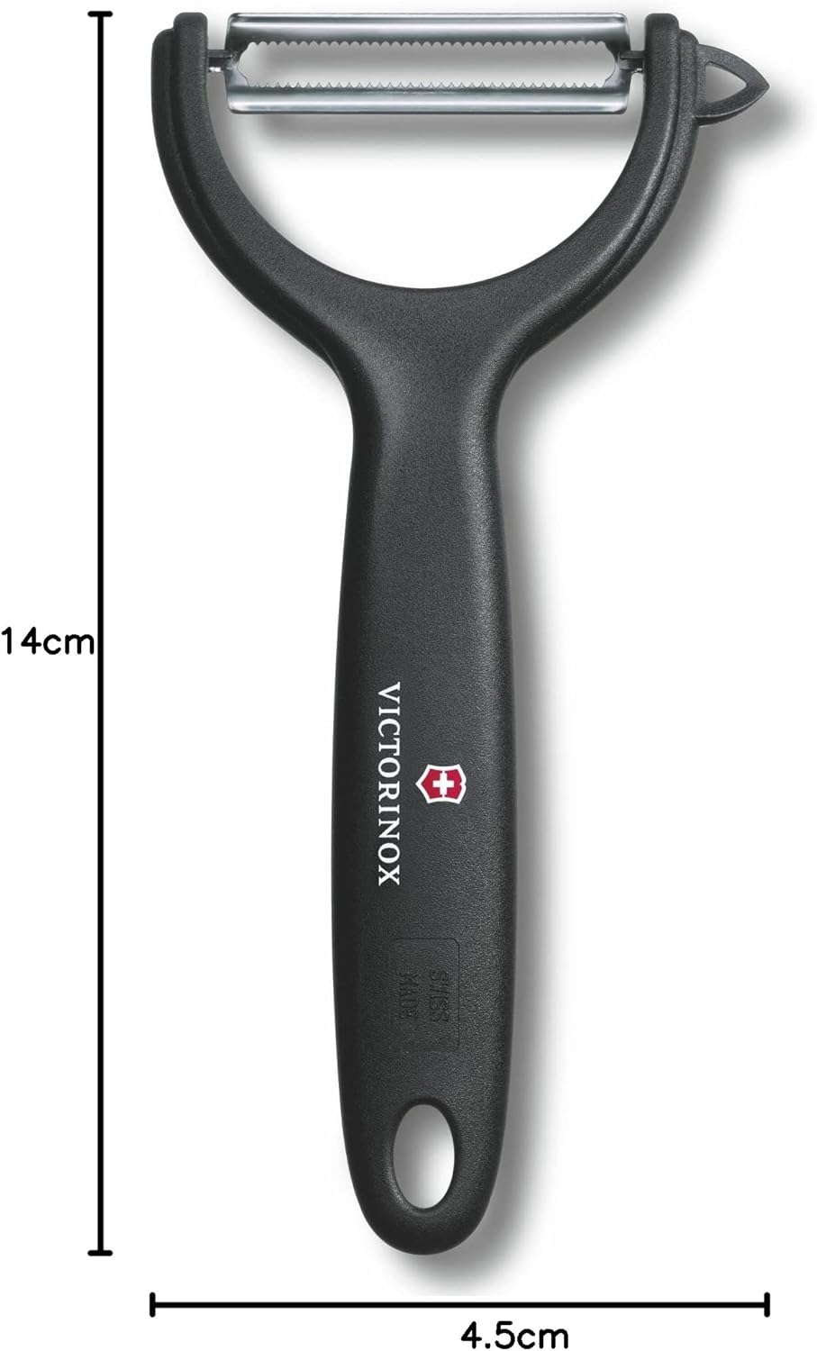 Victorinox Peeler Sparschäler, Gemüseschäler, Extra scharf, Zackenschliffklinge/Zweischneidig, Ergon