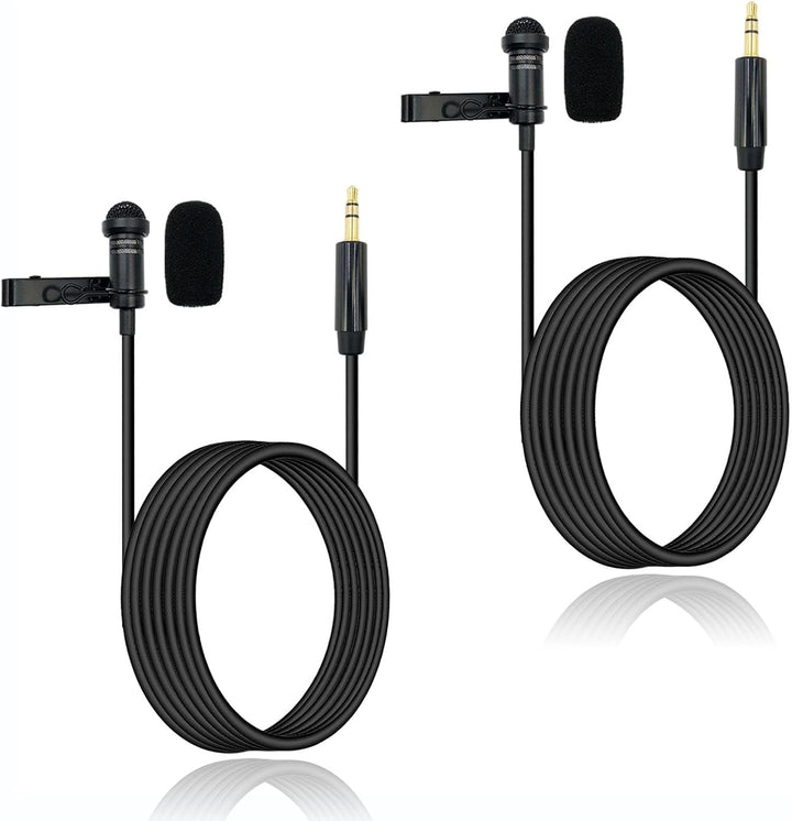 2 Pack 3,5 mm Lavalier Mikrofon Kompatibel mit DJI kabellos Mic Transmitters für Rode kabellos GO II