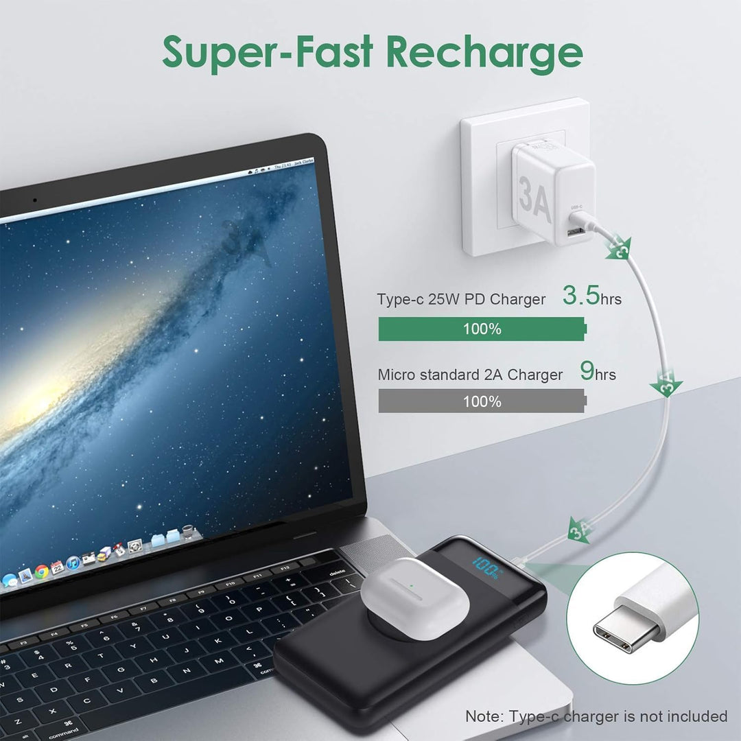 Wireless Powerbank Schnellladen 26800mAh, Power Bank 25W PD3.0+QC4.0, 15W Wireless Charger Powerbank
