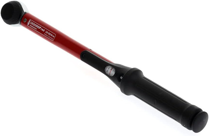 GEDORE red Drehmomentschlüssel für Links- und Rechtsgewinde, 3/8 Zoll, 10-50 Nm, Stahlrohr, Rot/Schw