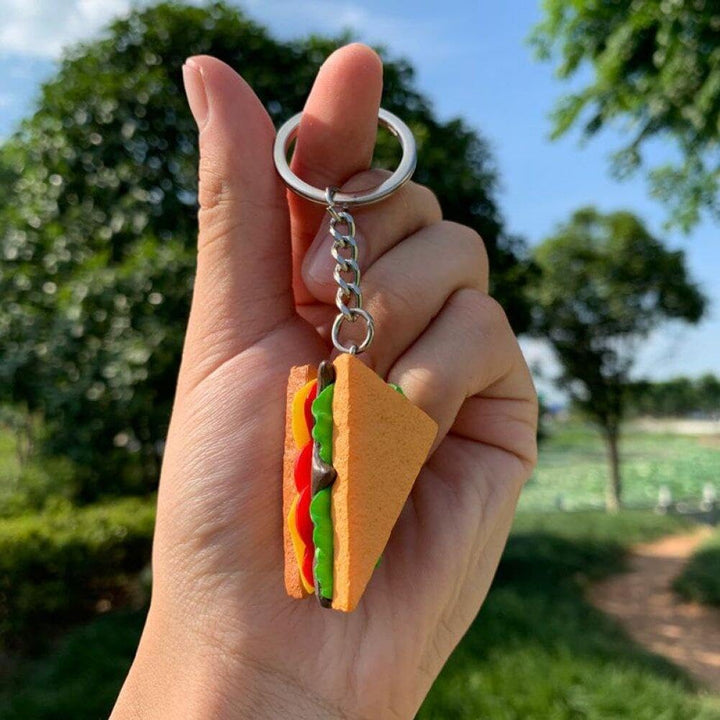 8 Pcs Food Keychain Mini Simulation Sandwich Schlüsselbund Food Anhänger Kreativer Köstlicher Lebens