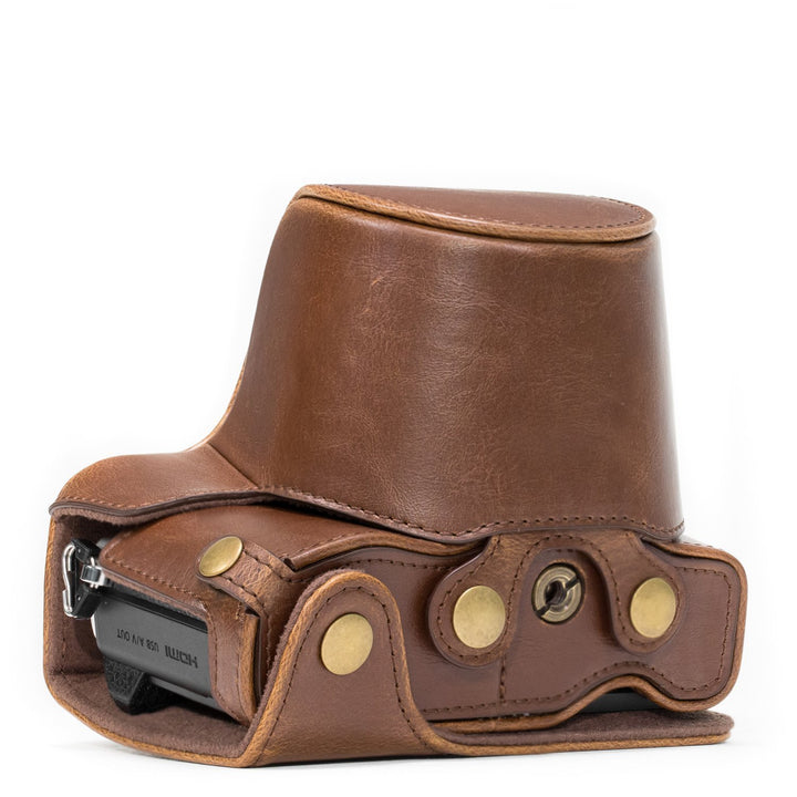 MegaGear MG368 Olympus OM-D E-M10 Mark II, E-M10 (14-42mm) Ever Ready Leder Kamera-Case mit Tragerie