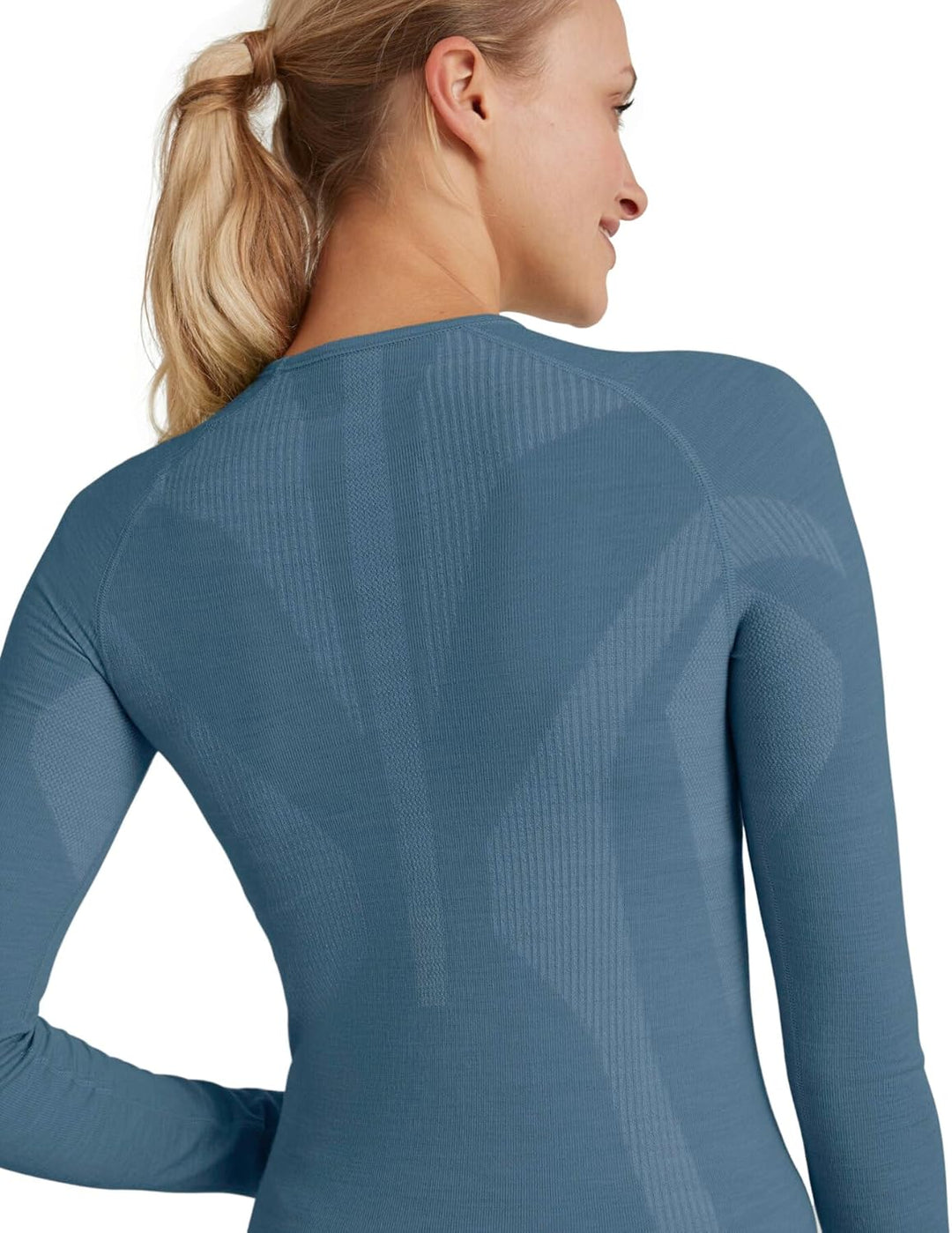 FALKE Wool-Tech Round Neck Funktionsshirt Langarmshirt für warme und kalte Temperaturen atmungsaktiv