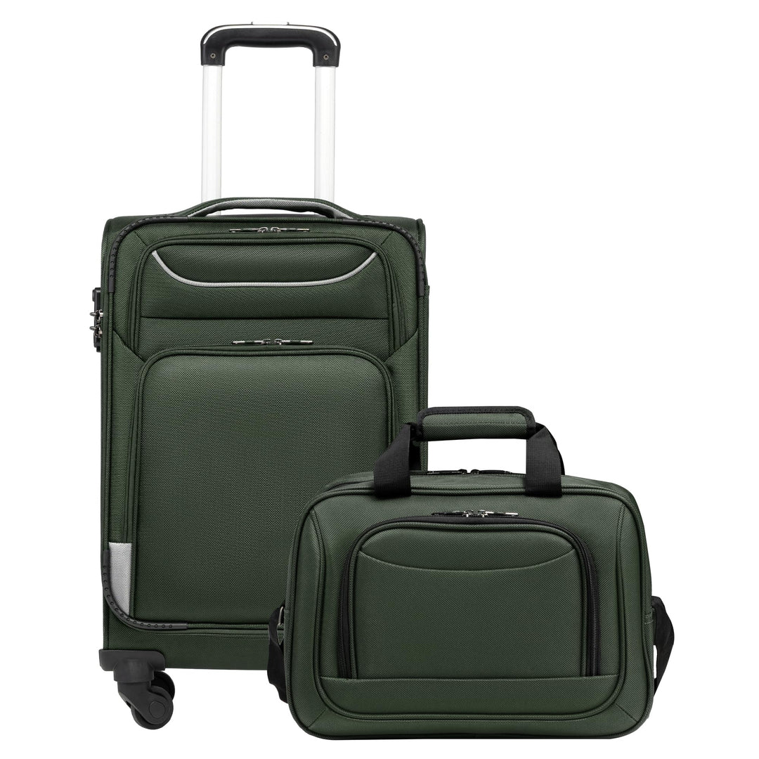 COOLIFE Koffer Trolley Koffer Reisekoffer von 4 Rollen Stoffkoffer Handgepäck TSA-Schloss Der Koffer