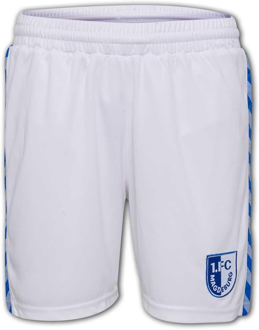 hummel 1. FC Magdeburg Home Short 23 24 weiss FCM Heim Fussballhose Hose Turnhose XL Weiss, XL Weiss