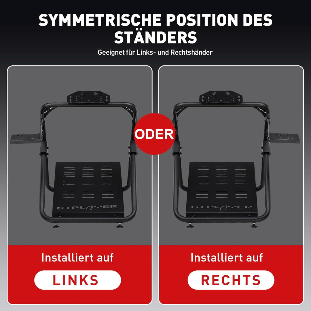 GTPLAYER Lenkradständer für Lenkrad Sim Racing Steering Wheel Stand G920 G29 G25 G27 G923 T300RS, mi