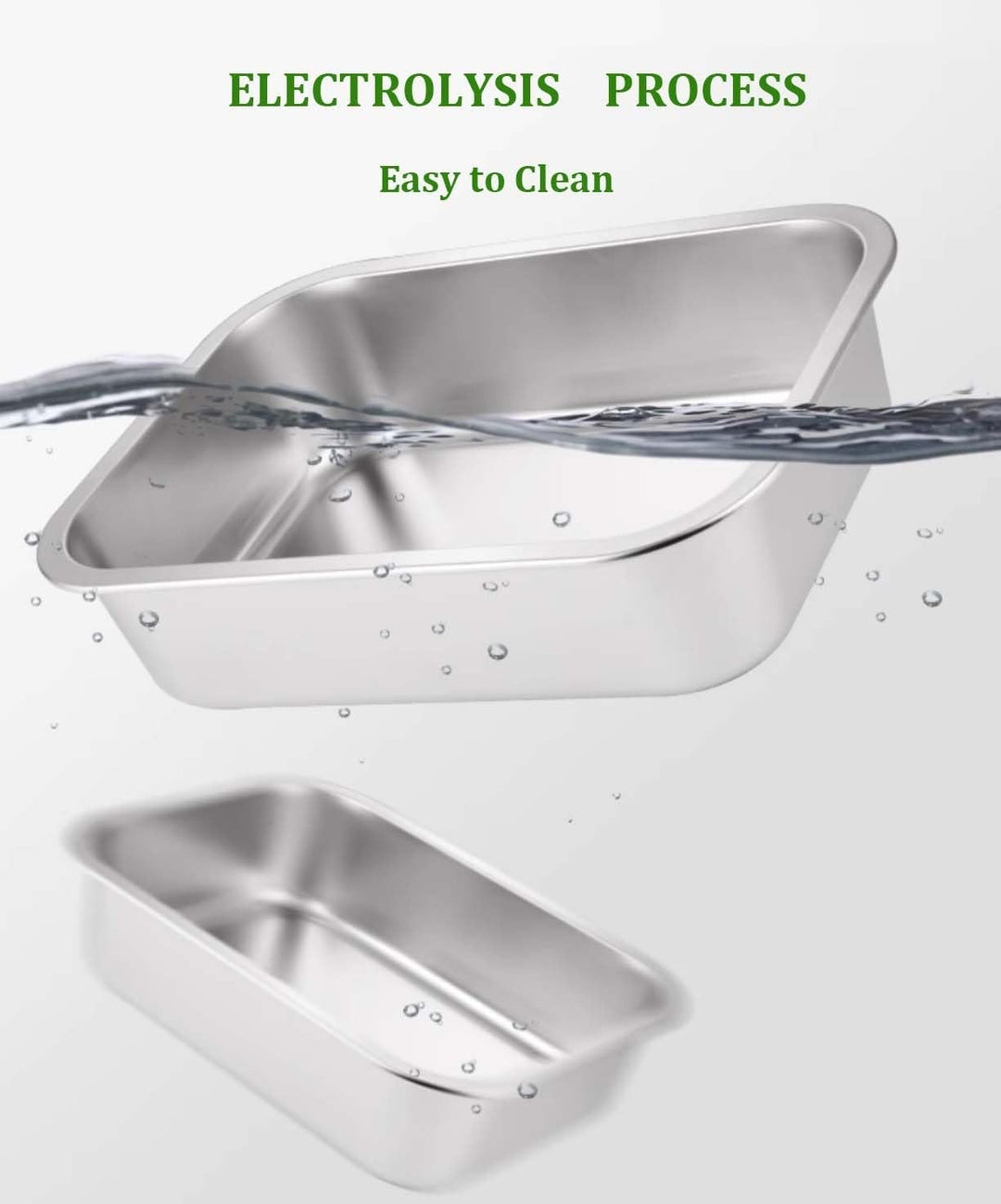 Edelstahl-Behälter-Set, Stapelbare Edelstahlpfannen, Mit Deckeln,Für den Gefrierschrank Geeignet Bac