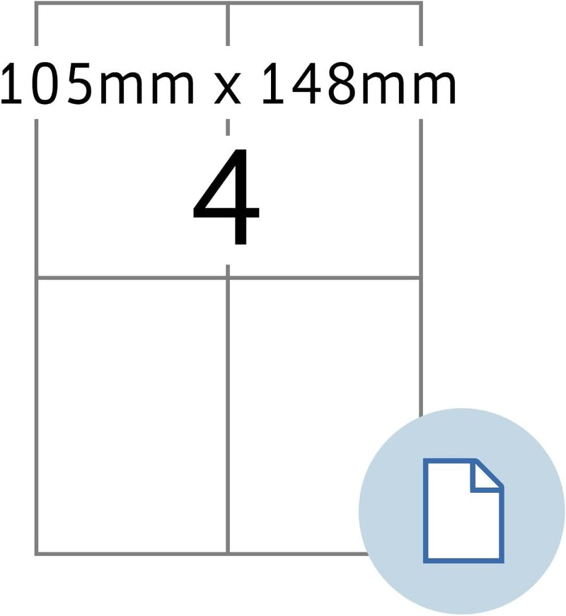 Herma 8404 Universal-Etiketten Dataprint, 105 x 148,5 mm, weiss