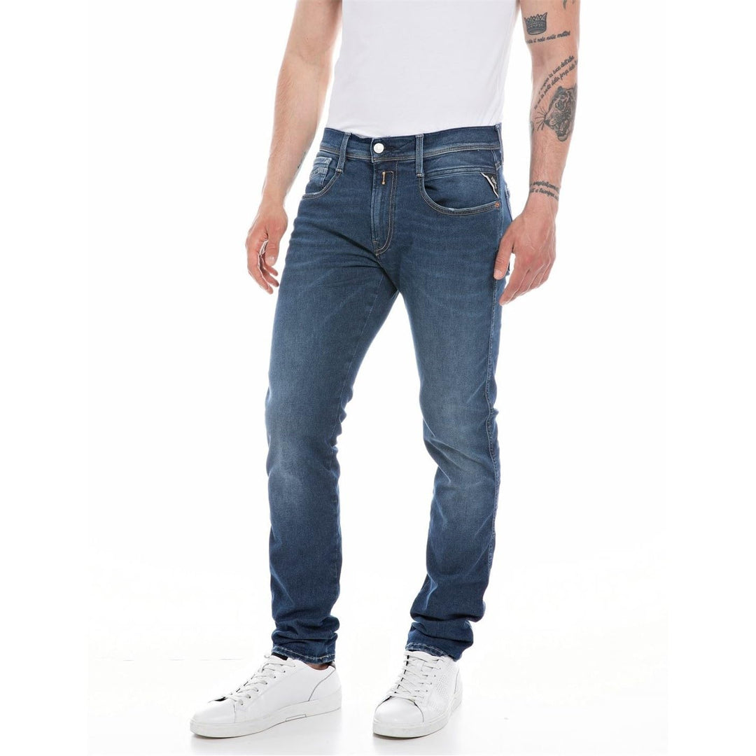 Replay Herren Jeans Anbass Slim-Fit Hyperflex mit Stretch 40W / 36L Dark Blue 007-1, 40W / 36L Dark