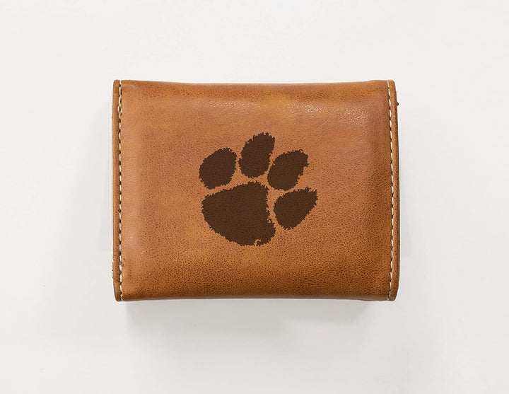 NCAA Rico Industries Laser Engraved Trifold Laser Engraved Tri-Fold Wallet - Men's Accessory Clemson