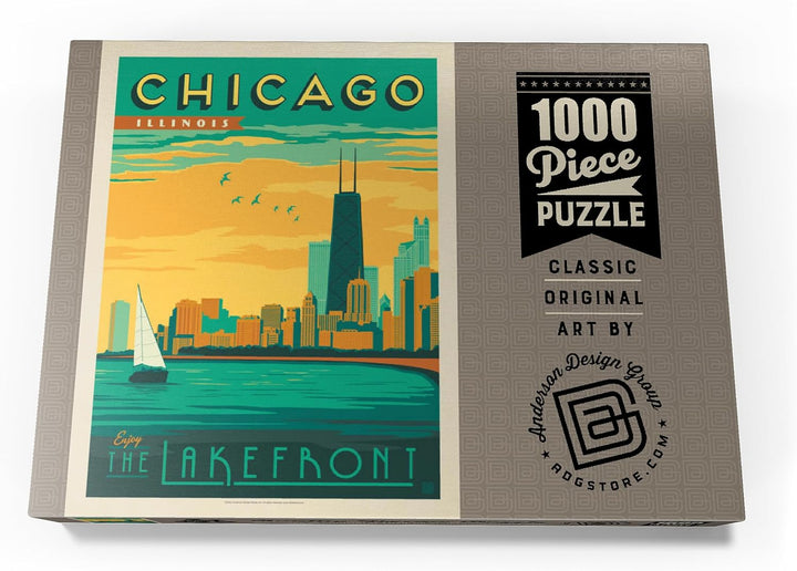 Chicago: Lakefront, Vintage Poster - Premium 1000 Teile Puzzle - MyPuzzle Sonderkollektion von Ander