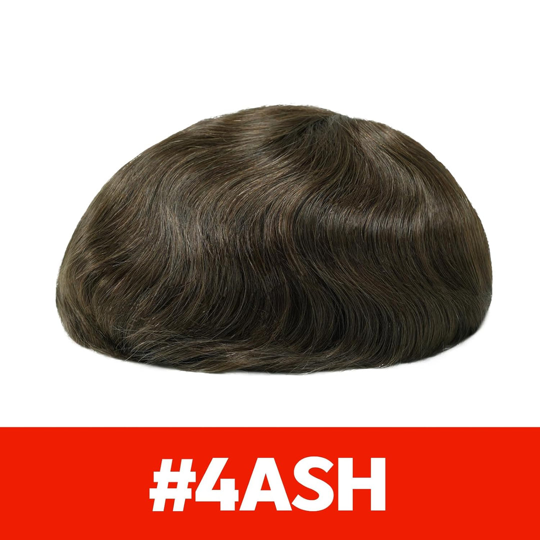 Lordhair Toupet Echthaar Männer,Perücke Männer,0,03 mm Dünne Leder Basis 20 * 25 CM Leichtes Haarers