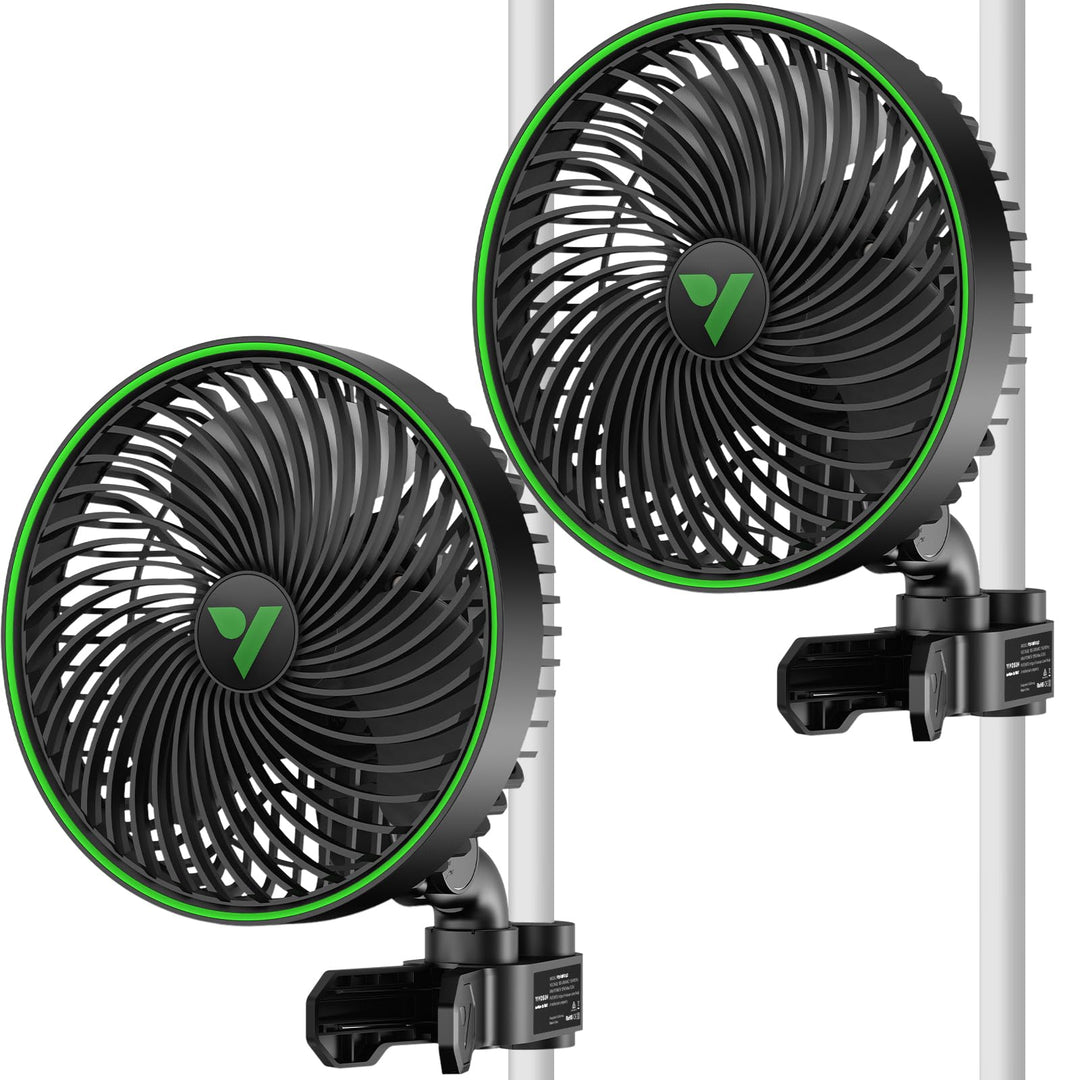 VIVOSUN AeroWave E6 Gen2 Growzelt-Clip-Ventilator150 mm, EC-Motor Smarte WLAN-Steuerung,10-stufiger