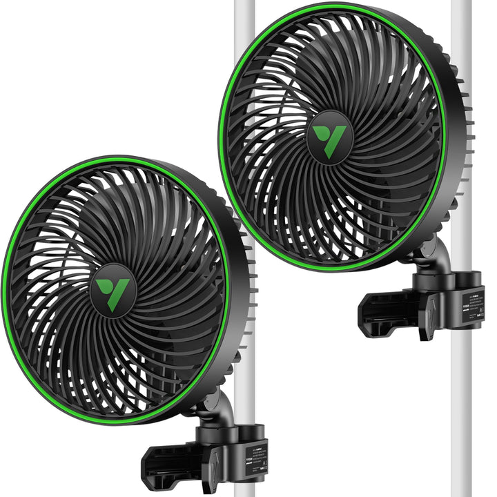 VIVOSUN AeroWave E6 Gen2 Growzelt-Clip-Ventilator150 mm, EC-Motor Smarte WLAN-Steuerung,10-stufiger