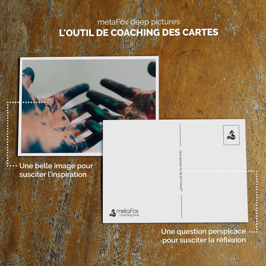 metaFox Coffret Original de cartes postales de motivation un jeu de 52 cartes postales pour le coach