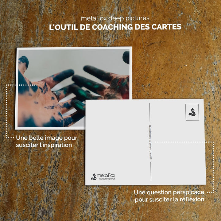 metaFox Coffret Original de cartes postales de motivation un jeu de 52 cartes postales pour le coach