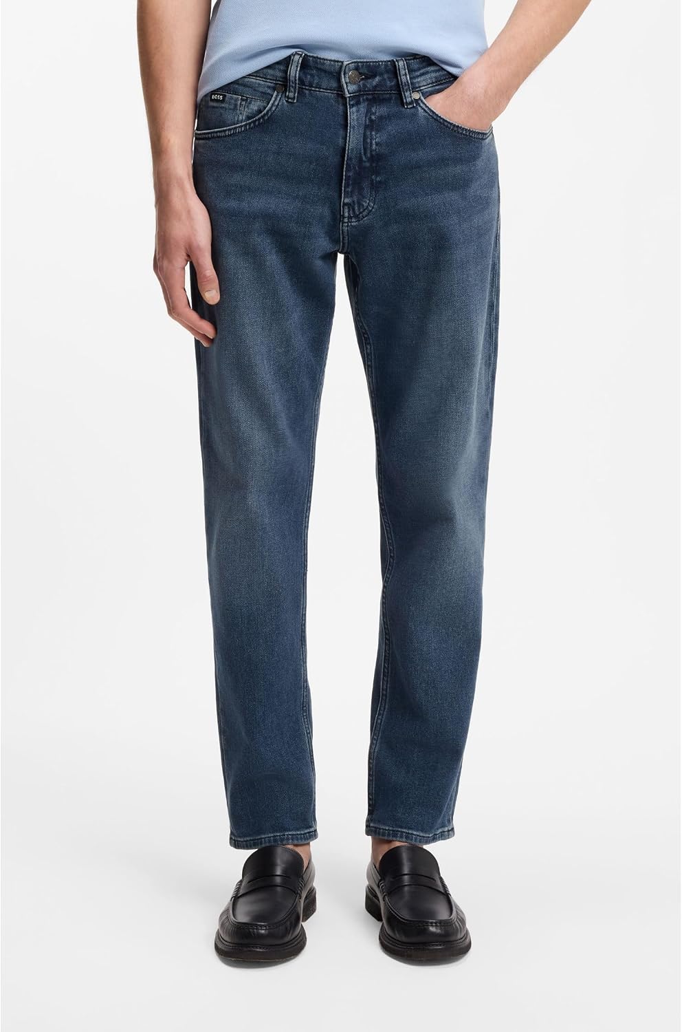 BOSS Herren H-Re.Maine Blaue Maine Regular-Fit Jeans aus bequemem Stretch-Denim 29W / 34L Blau, 29W