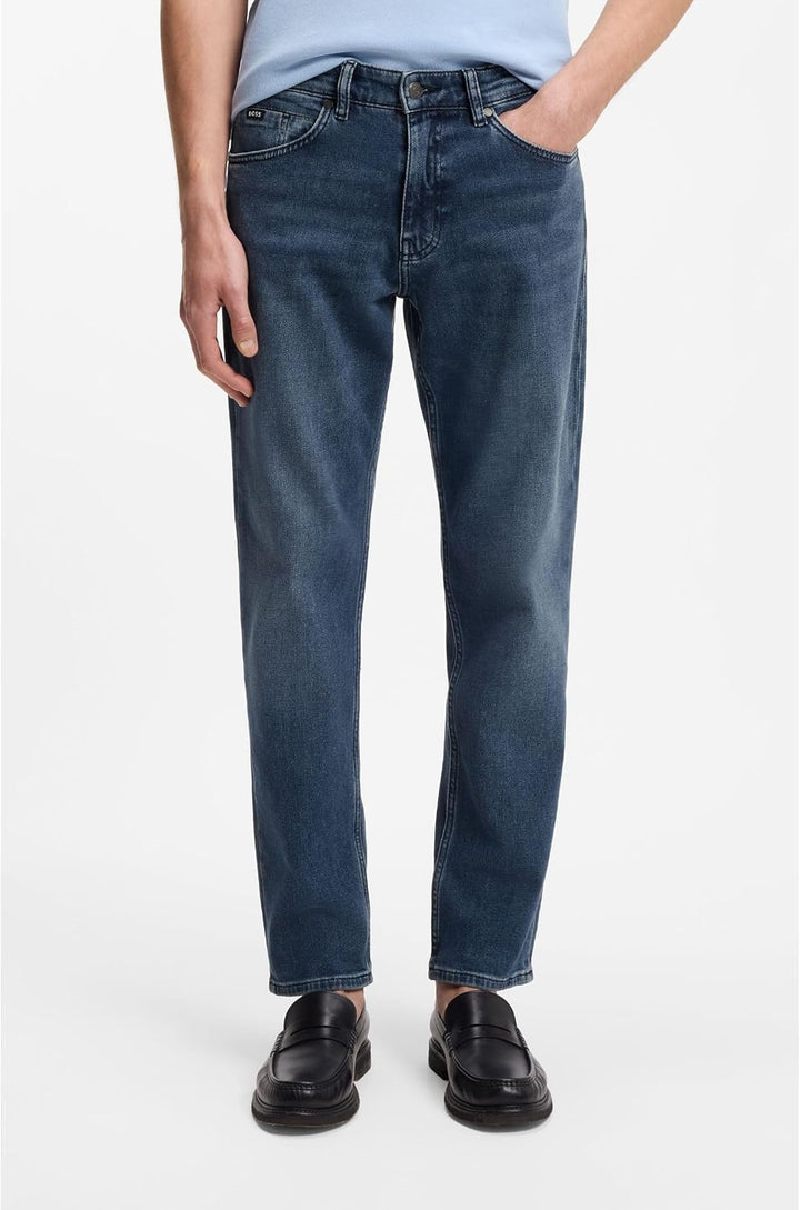 BOSS Herren H-Re.Maine Blaue Maine Regular-Fit Jeans aus bequemem Stretch-Denim 29W / 34L Blau, 29W