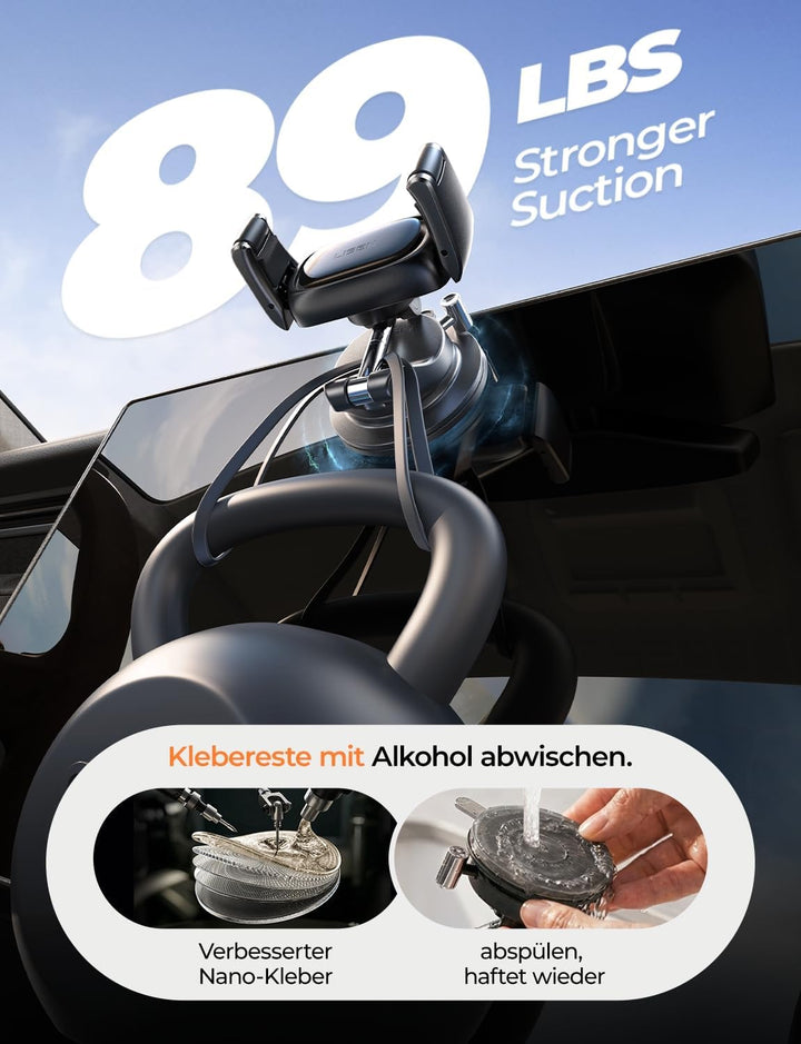 LISEN Vakuum Handyhalterung Auto - [Selbstanpassend] [Pionier-Design] Handyhalterung Auto mit Snapmo