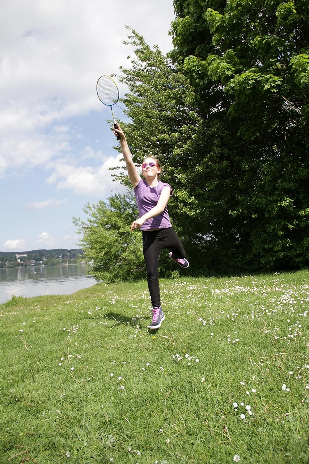 Talbot Torro Badminton-Set Family, Komplettset mit 2 Juniorschläger 53 cm, 2 Standardschläger, 3 Fed